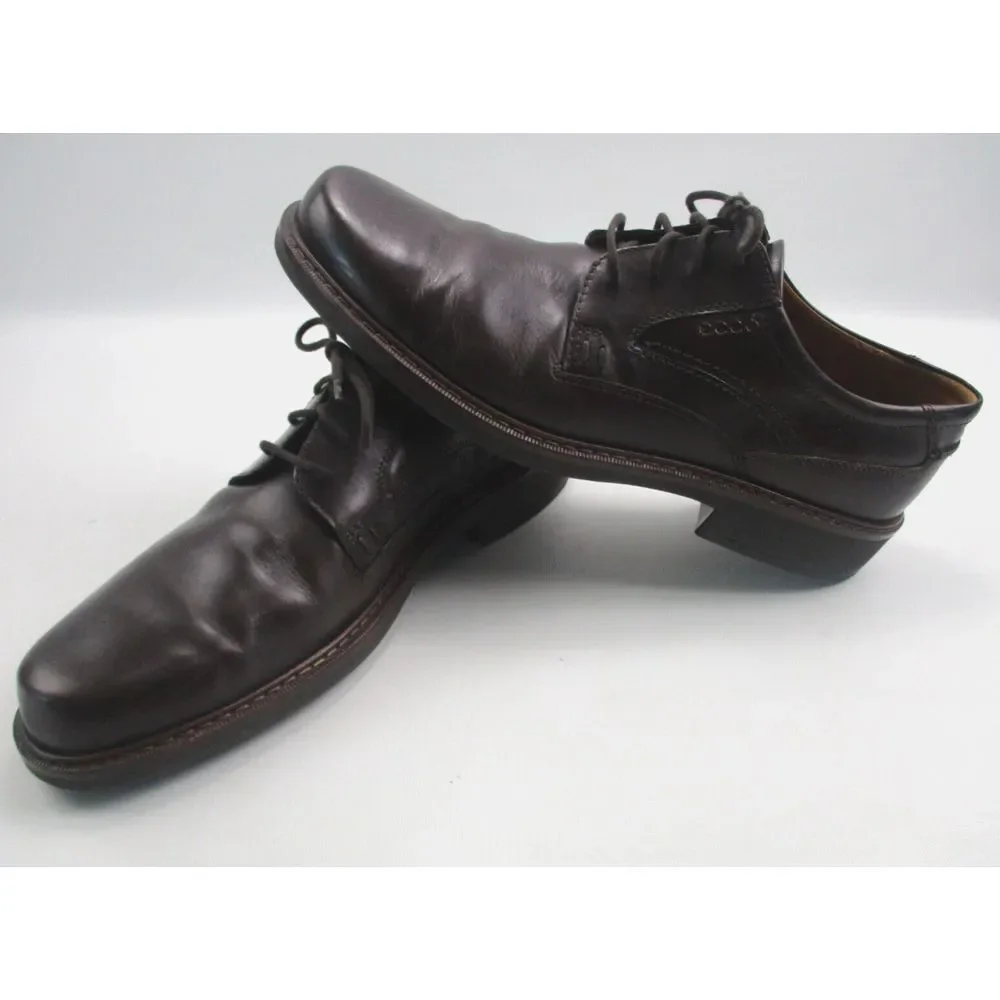 ECCO‎ Men's Brown Oxfords Round Toe Dress Shoes 33154  Size 13.5 W US 47 EU